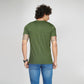 Basic Army Green Half Sleeves T-Shirt