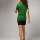 Women's Bottle Green Half Sleeves T-Shirt