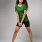 Women's Bottle Green Half Sleeves T-Shirt