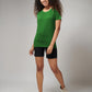 Women's Bottle Green Half Sleeves T-Shirt