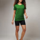 Women's Bottle Green Half Sleeves T-Shirt