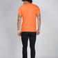 Basic Orange Half Sleeves Crew T-Shirt