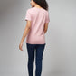 Pink Women's Half Sleeves Crew Neck T Shirt