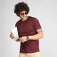 Basic Maroon Half Sleeves T-Shirt