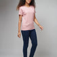 Pink Women's Half Sleeves Crew Neck T Shirt