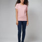 Pink Women's Half Sleeves Crew Neck T Shirt