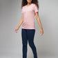 Pink Women's Half Sleeves Crew Neck T Shirt