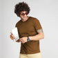 Basic Beige Half Sleeves T-Shirt