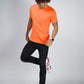 Basic Orange Half Sleeves Crew T-Shirt