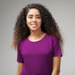 Purple Women's Half Sleeves Crew Neck T Shirt
