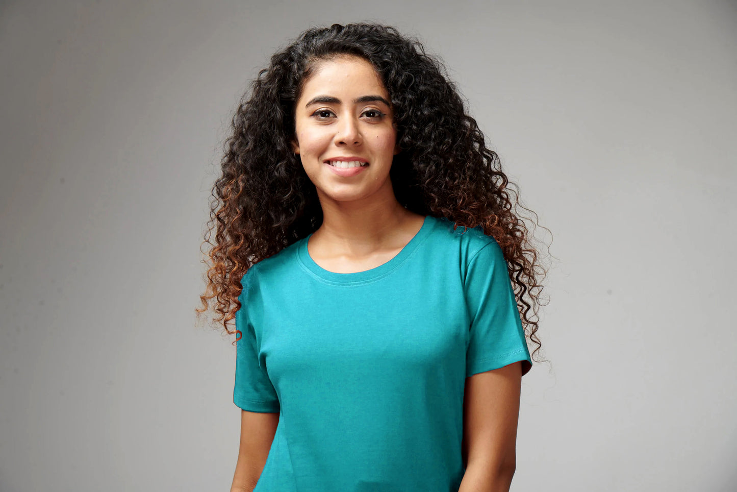 Women's Basic Turkish Blue Half Sleeves T-Shirt