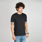 Basic Black Half Sleeves T-Shirt