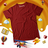 Maroon Kids Half Sleeves Basic T Shirt