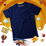 Navy Blue Kids Half Sleeves Basic T Shirt