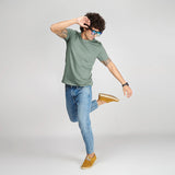 Basic Steel Grey Half Sleeves T-Shirt