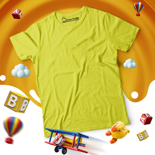 Yellow Half Sleeves Kids T-Shirt
